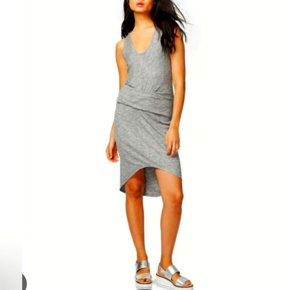 RACHEL Rachel Roy Dresses & Skirts - Rachel Rachel Roy NWT Gray gathered sleeveless tank dress, high low